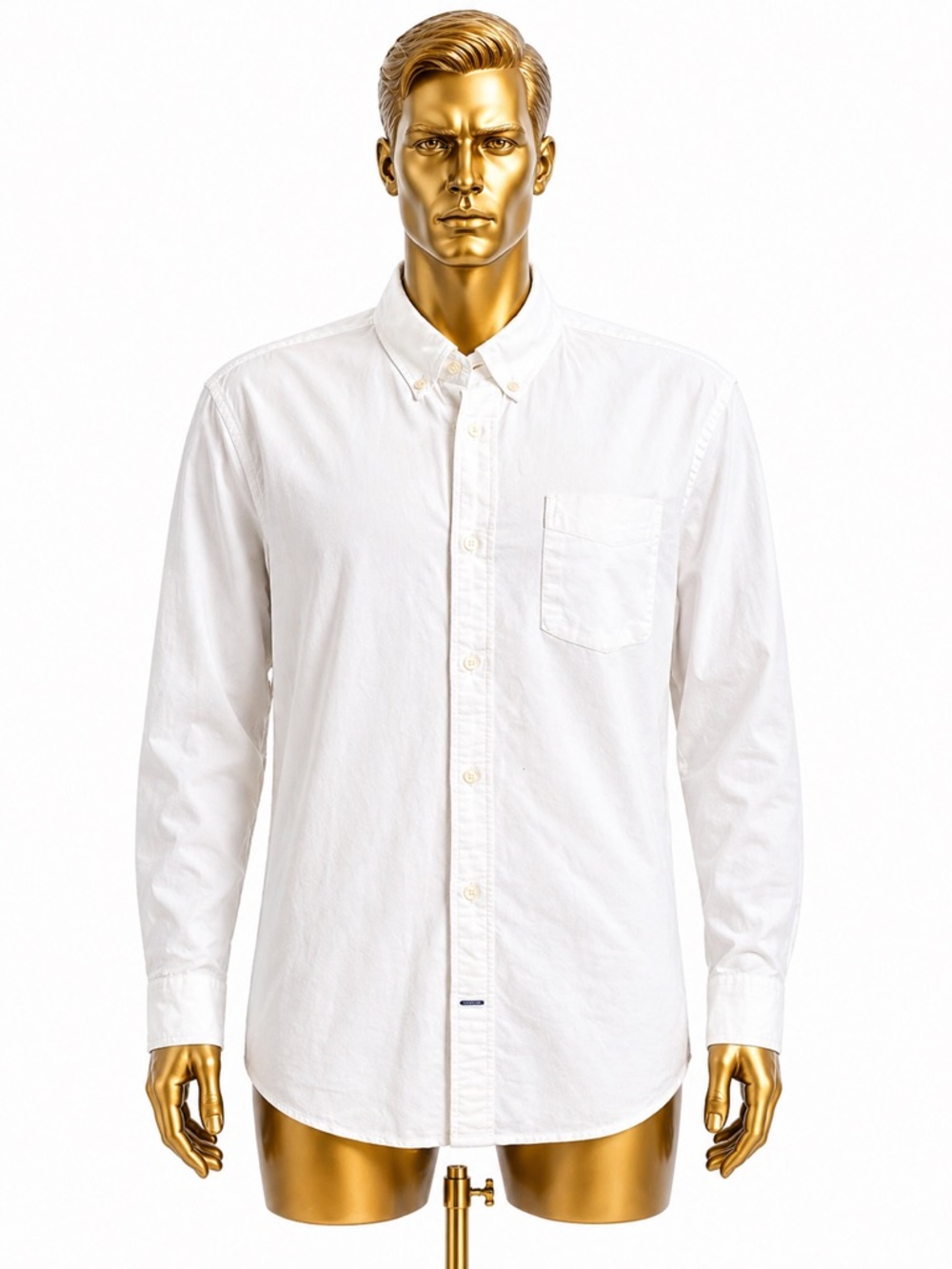 GAP Men's White standard fit Oxford Button-Down Pocket Shirt